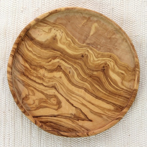 オリーブ木 円 浅皿 21CM