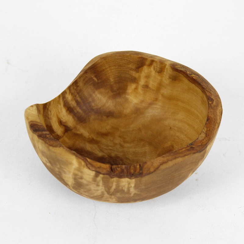 オリーブ木 ボウル ふちナチュラル 12cm