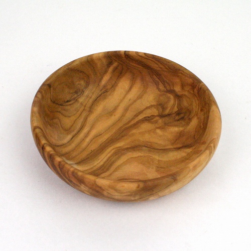 オリーブ木 平丸皿 小