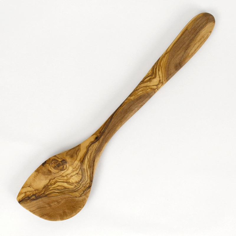 オリーブ木 クッキングへら斜め