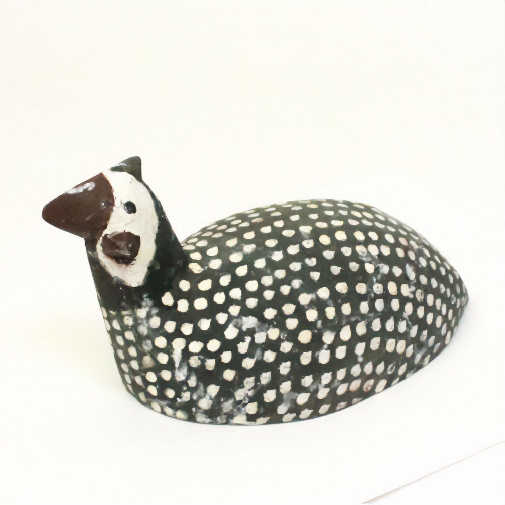 ほろほろ鳥 座り 中