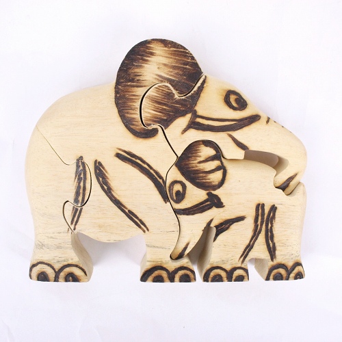 木製動物パズル 鼻さげ ゾウ