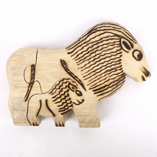 木製動物パズル ライオン