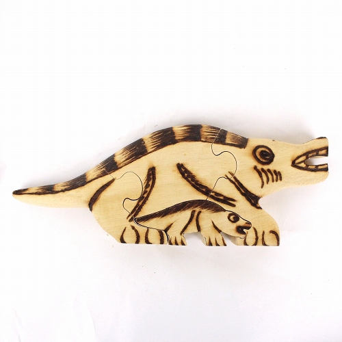 木製動物パズル ワニ