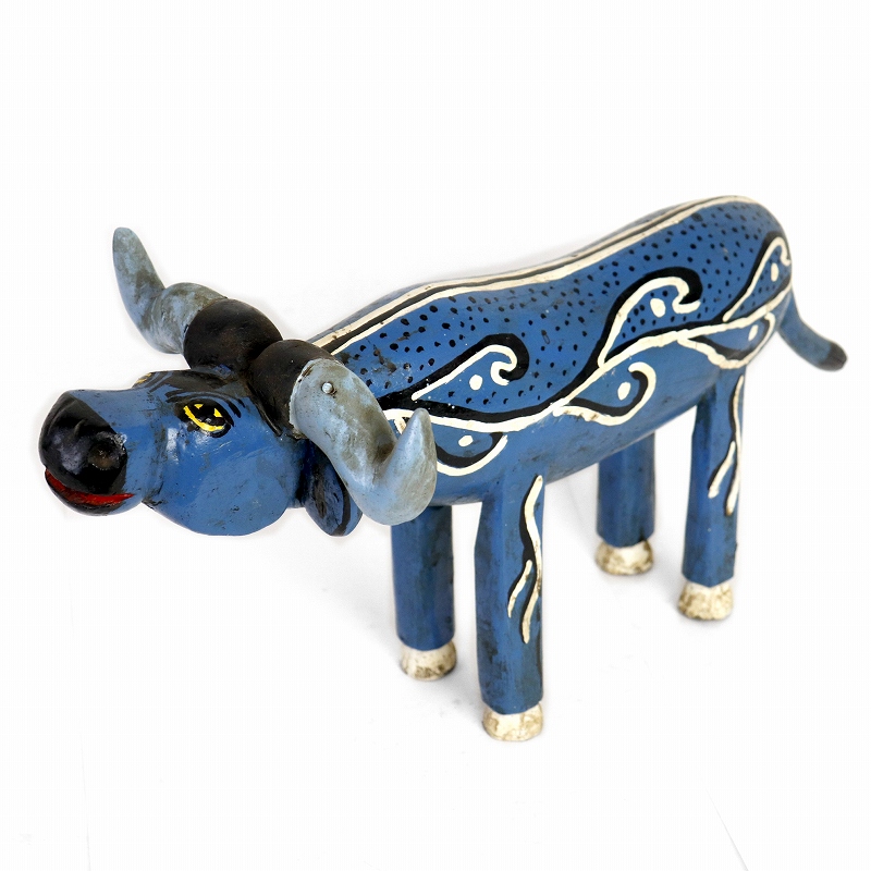 アフリカ木製動物デコレーション 06 水牛 一点物