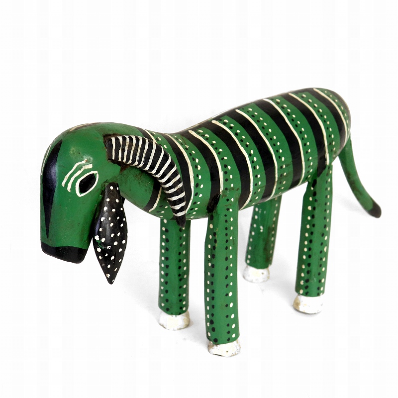 アフリカ木製動物デコレーション 07 ヒツジ 一点物