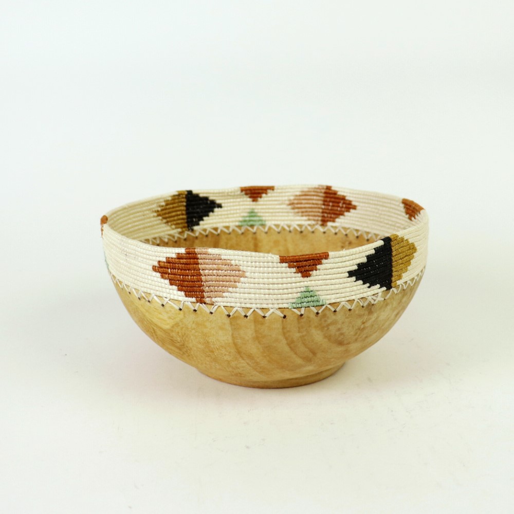 【受注商品】ルワンダサイザル木製ボウル