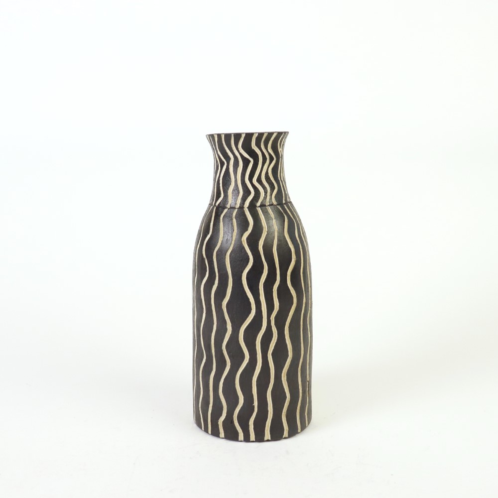 ブダレ木細工フラワーベース 小 波