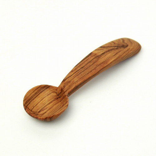 木製スプーン 丸 スパイス ミニ オリーブの木