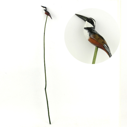 木製鳥ガーデンピック アフリカの鳥08 カワセミ