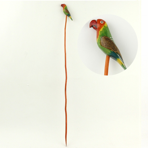木製鳥ガーデンピック アフリカの鳥12 オウム
