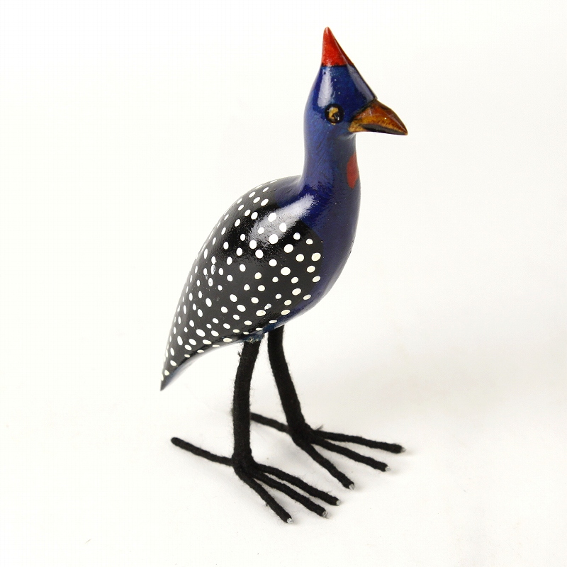 木製鳥 脚付きミニ アフリカの鳥01
