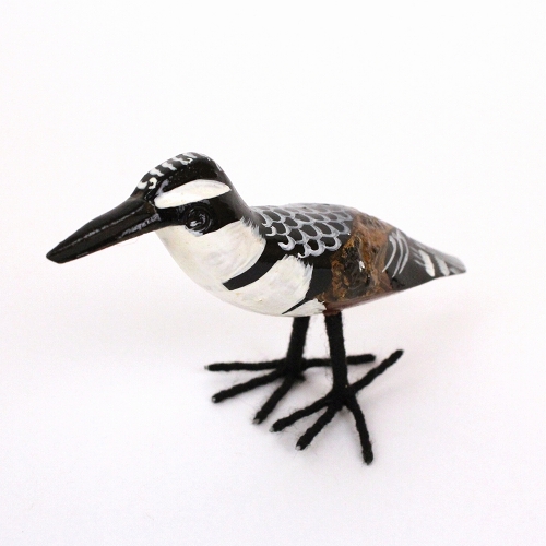 木製鳥 脚付き小 カワセミ