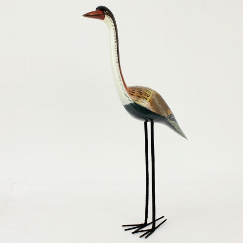 【SALE】木製鳥 脚付きサギ 31インチ @12000→8000円