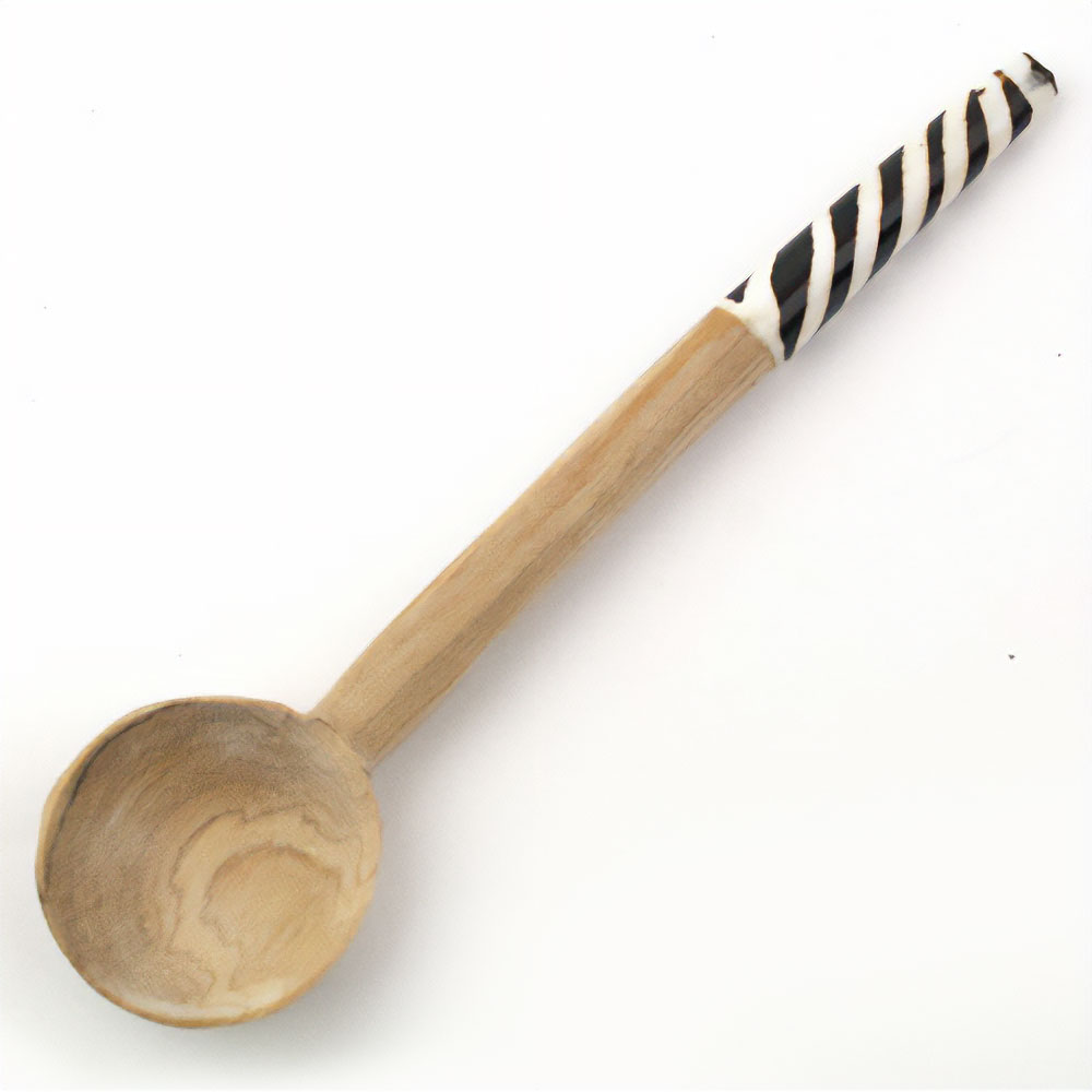 牛骨オリーブスプーン シマウマ キベラフンディ