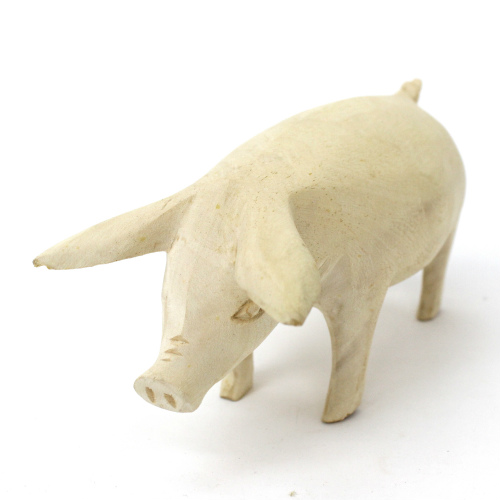 ジンバブエ木彫動物 ブタ 大 21SS一点 @3800→3040