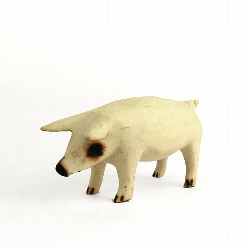 ジンバブエ木彫動物 ブタ 小