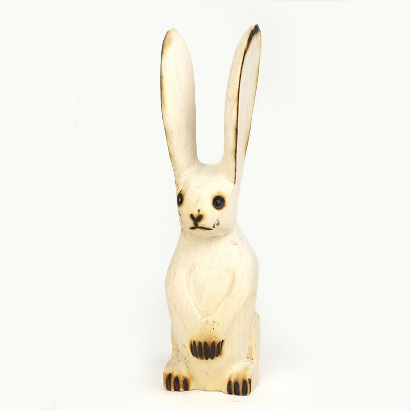 ジンバブエ木彫動物 ケープノウサギ　01前
