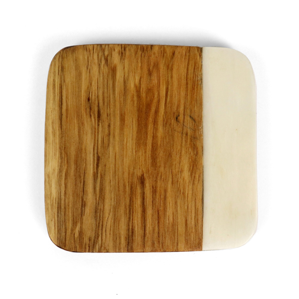 オリーブ牛骨スクエアコースター プレーン キベラフンディ