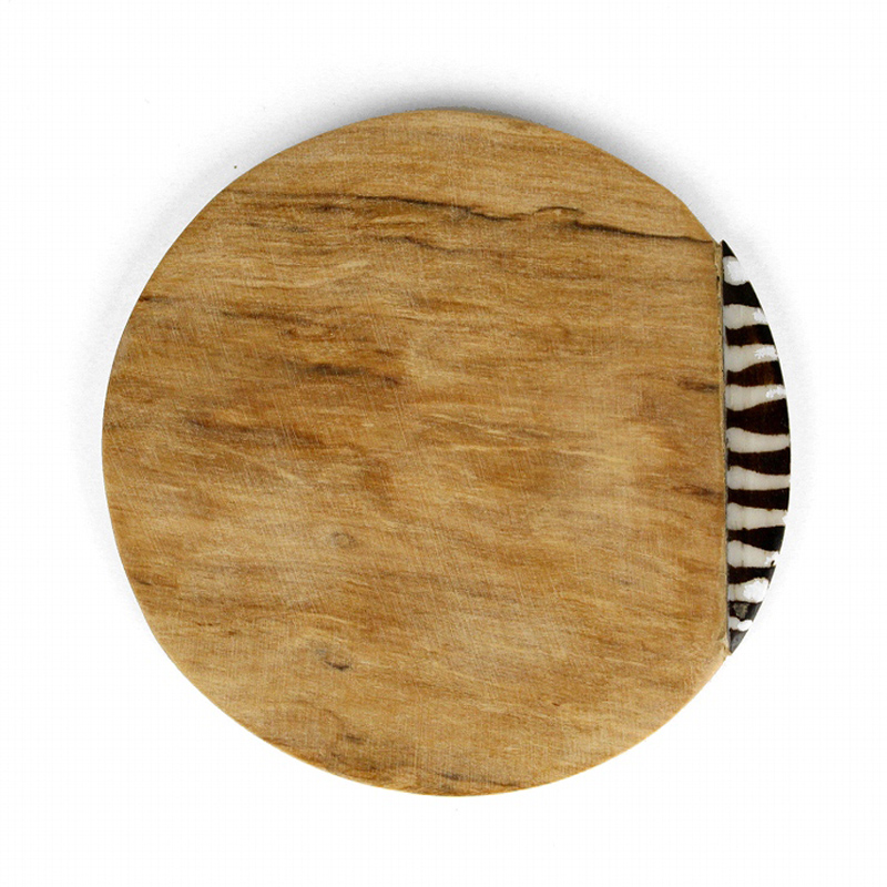 オリーブ牛骨ラウンドコースター シマウマ キベラフンディ