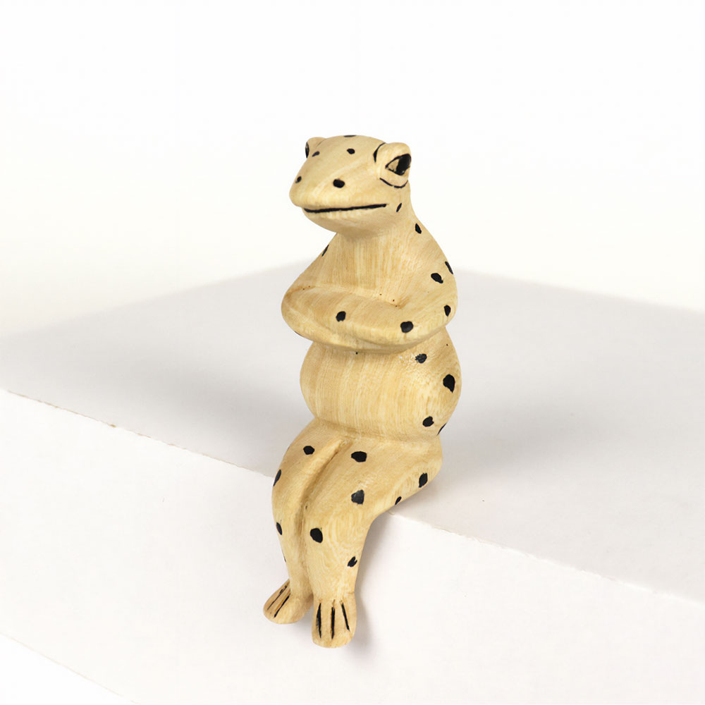 メル動物 すわり 考ガエル ナチュラル ミニ