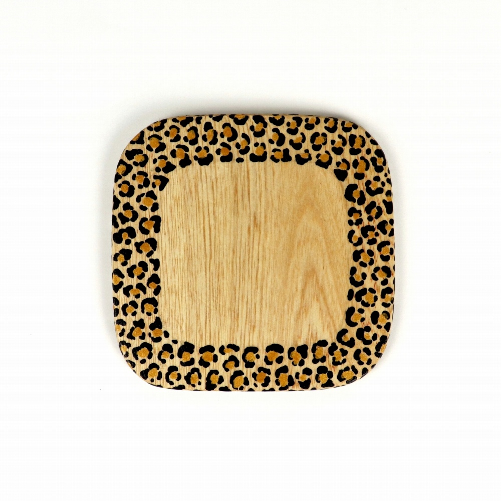 メル動物 スクエアコースター ヒョウ