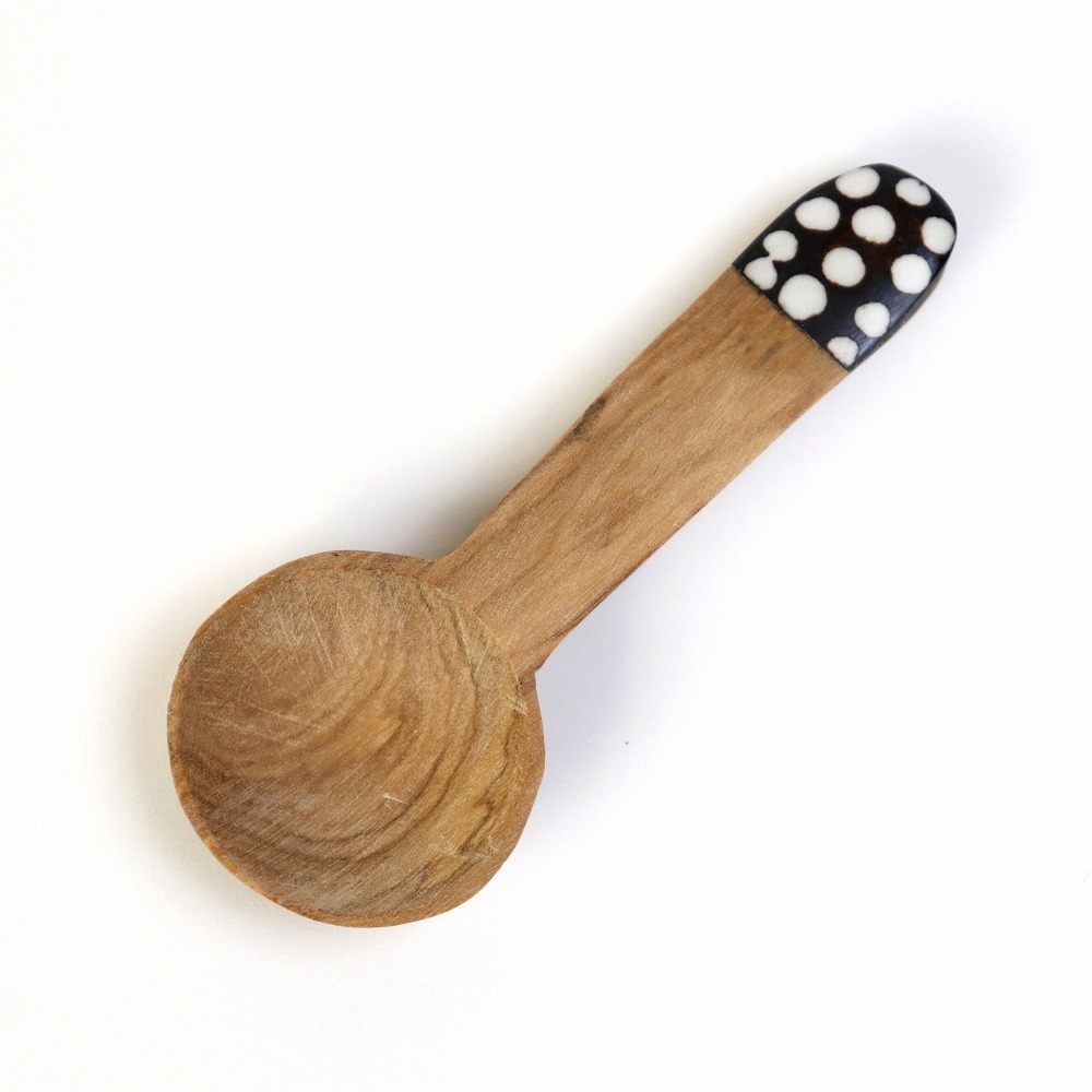 オリーブ牛骨スパイススプーン キベラフンディ ミディアム ポルカドット