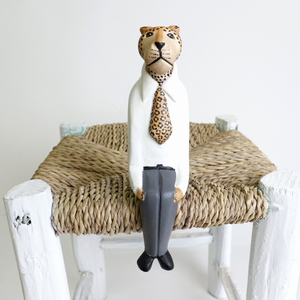 メル動物 すわり 通勤 ヒョウ