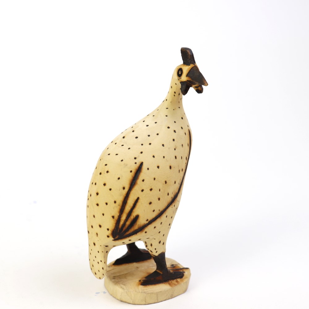 ジンバブエ木彫動物ホロホロ鳥