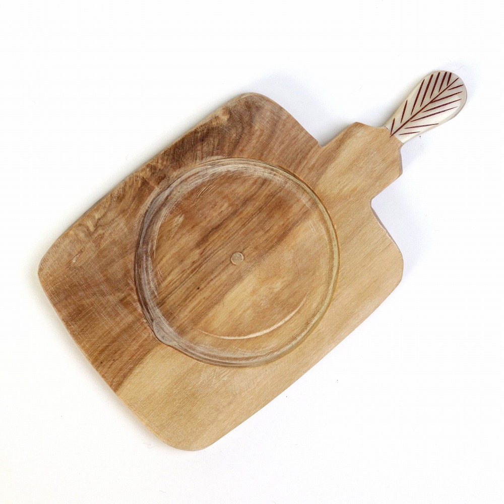 オリーブ牛骨 ミニまな板コースター キベラフンディ ブラウン