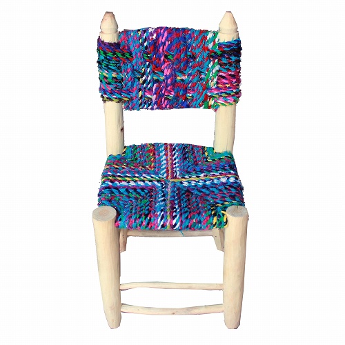 ドーム木背付き椅子　クロスデザイン　38×38 H80(座面H41)※送料別