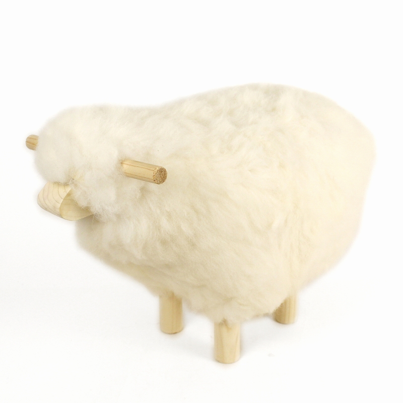 ふわふわヒツジ椅子 中 45CM 白