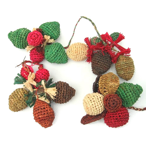 ラフィアフルーツ　クリスマスカラー