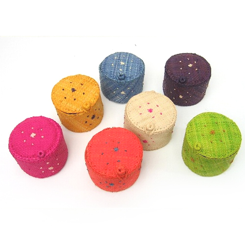 ラバン飾り箱　丸 小