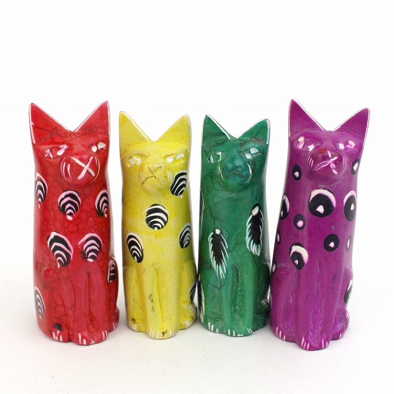 ソープストーン猫　2インチ