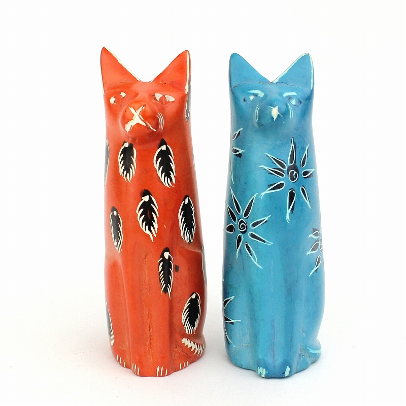 ソープストーン猫　4インチ