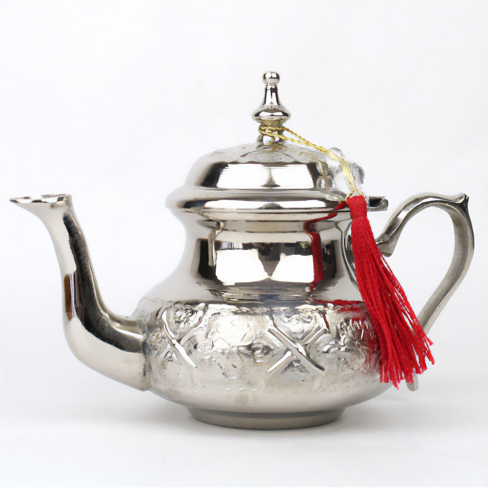 銀色ティーポット　良