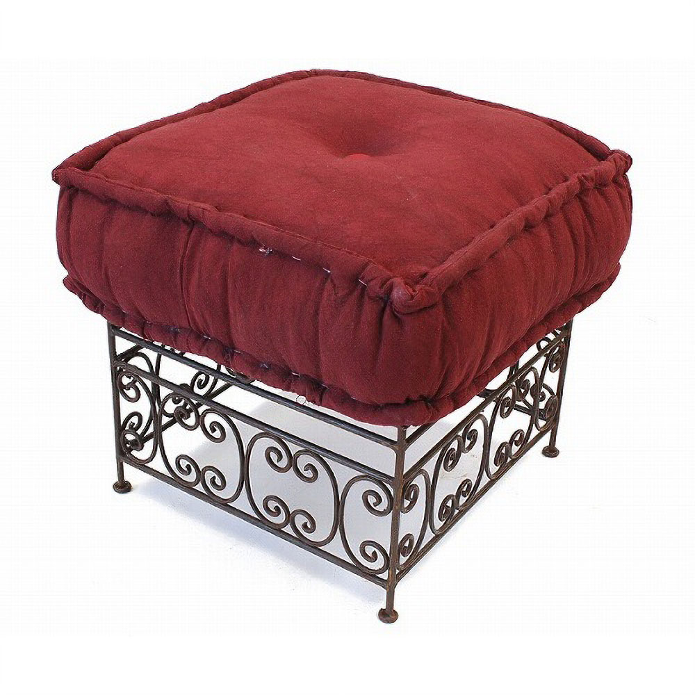 鉄椅子+クッション(鉄椅子40×40 H25)　送料別