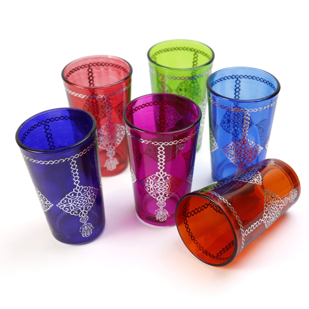 モロッコプリントグラス 6個セット 71 シルバー