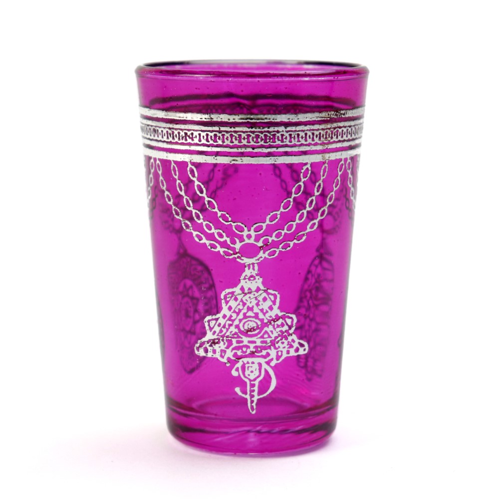 モロッコプリントグラス 67 シルバー ピンク