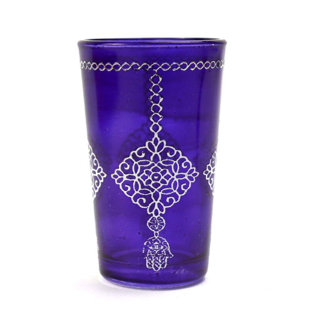 モロッコプリントグラス 71 シルバー 紫