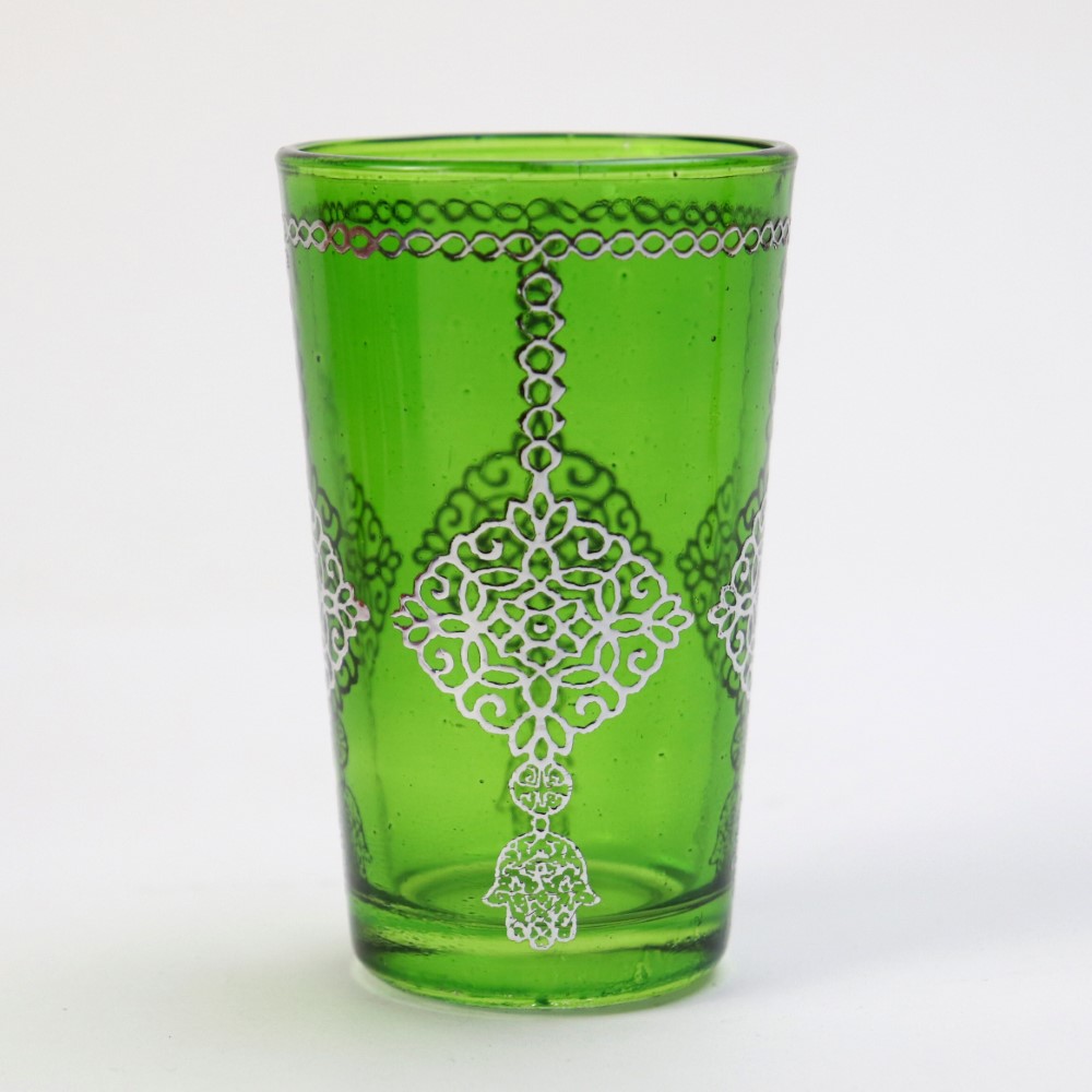 モロッコプリントグラス 71 シルバー 緑