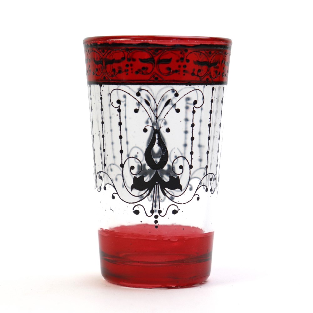 モロッコプリントグラス 72 赤