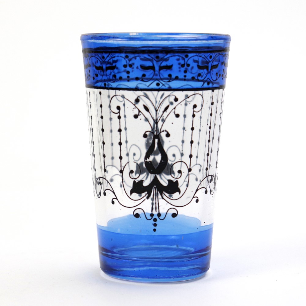 モロッコプリントグラス 72 青