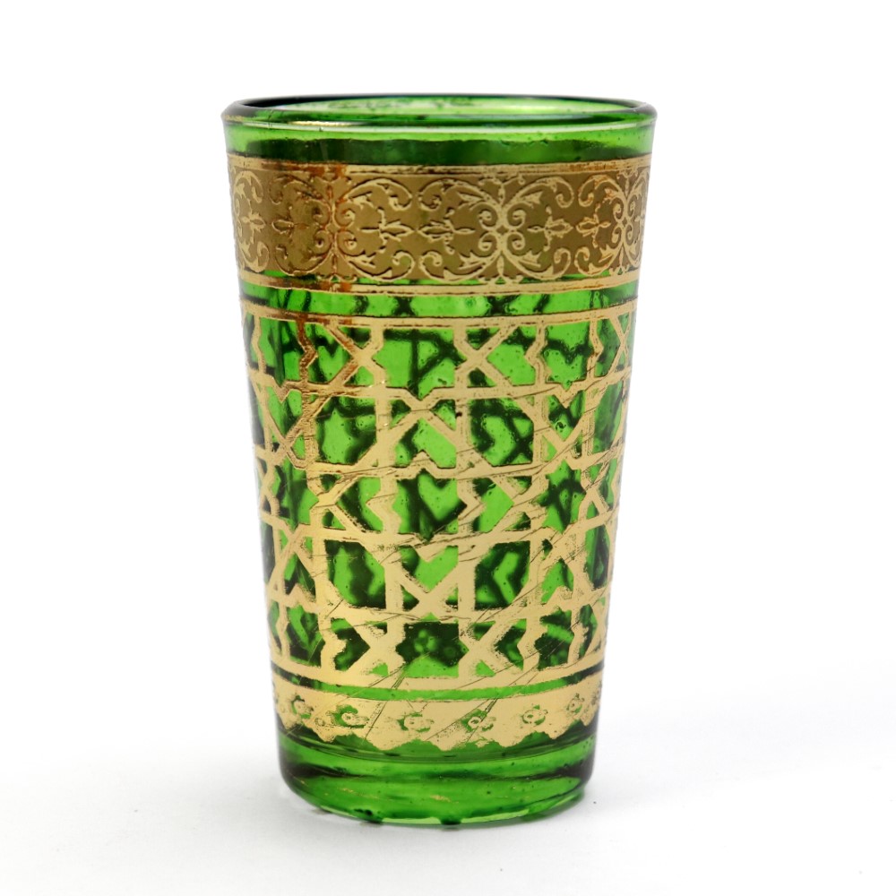 モロッコプリントグラス 75 ゴールド 黄緑