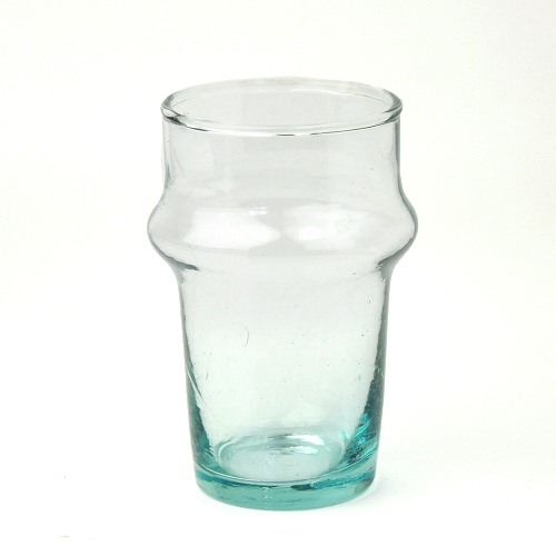 モロッコリサイクル無地グラス(クリア)1個売り　小