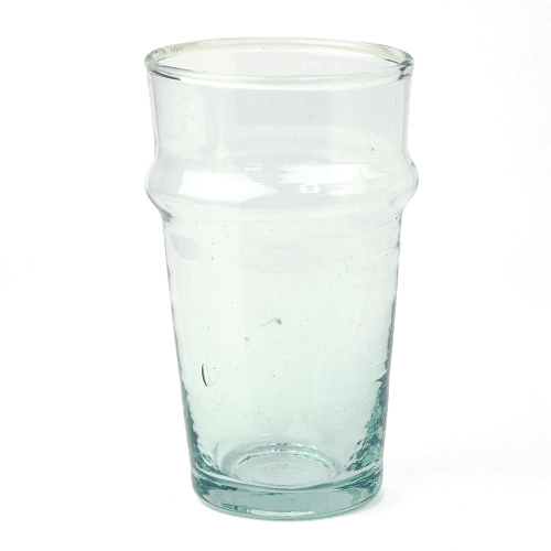 モロッコリサイクル無地グラス(クリア)1個売り　大