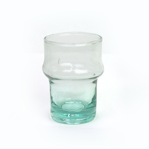 モロッコリサイクル無地グラス(クリア)一個売り　ミニミニ