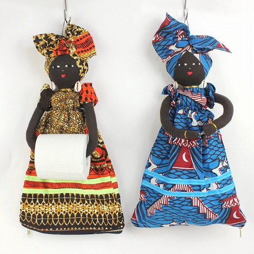 トイレットペーパー掛人形