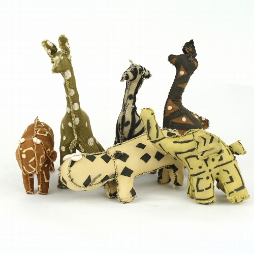 泥染ぬいぐるみ動物小